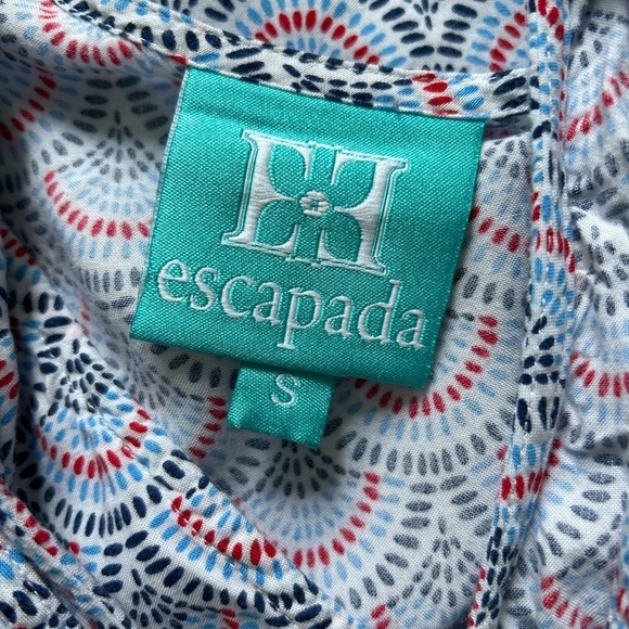 Escapada Cross Hem Scallop Dot Sleeveless Top Size Small - Picture 7 of 9